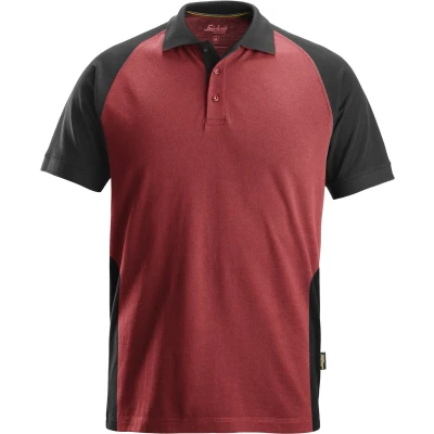 Afbeelding van Snickers 2750 Tweekleurig Polo Shirt Chili Rood/Zwart