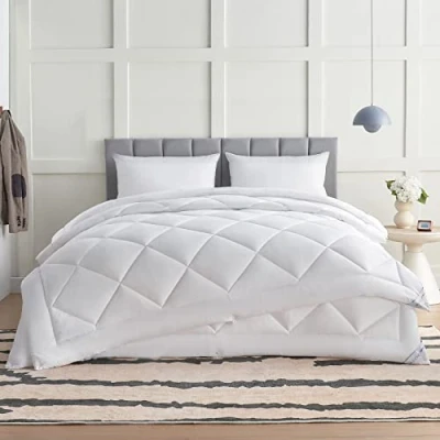 Afbeelding van WAVVE Dekbed voor 4 seizoenen, 260 x 240 cm, 3 in 1 (150 g/m² + 300 = 450 g/m²), licht zomerdekbed overgangsdekbed warm winterdekbed met drukknopen, eenvoudig te bevestigen