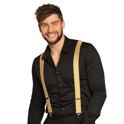 Afbeelding van Boland Bretels Basic Goud Volwassenen Unisex Gangster