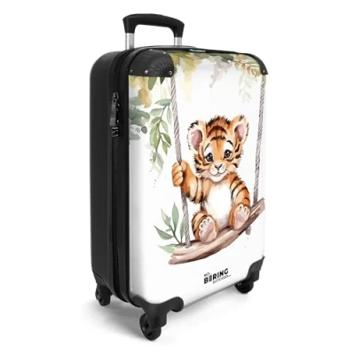 Afbeelding van NoBoringSuitcases.com® Baby koffer tijger Trolley koffertje jungle 55x35x25