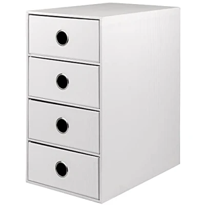 Afbeelding van Rössler Papier S.O.H.O. 1524452094 opbergdoos met 4 laden, voor DIN A5 greepgat, speciale editie, wit, 250 x 175 320 mm, 1 stuk