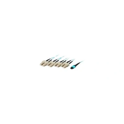 Image de equip Pro Cordon de raccordement SC multi mode (M) pour MTP multimode (F) 10 m fibre optique 50 / 125 microns OM4 turquoise