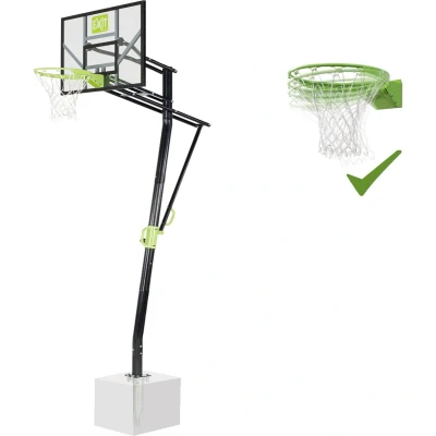 Afbeelding van EXIT Galaxy basketbalbord voor grondmontage met dunkring groen/zwart