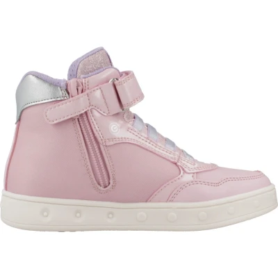 Afbeelding van Geox Disney Tinker BELL Light UP Skylin GIRL Sneakers hoog voor kinderen, Maat: 32, Pink/lilac Imitatieleer/ textiel