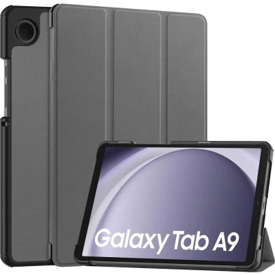 Afbeelding van iMoshion Tablet Hoes Geschikt voor Samsung Galaxy Tab A9 8.7 inch Trifold Bookcase Grijs