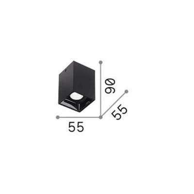Afbeelding van Ideal Lux downlight Nitro Square wit, hoogte 9 cm, metaal