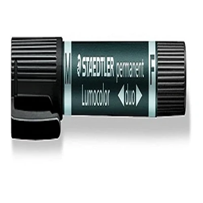 Afbeelding van Staedtler Lumocolor Duo 348, permanent marker, zwart marker