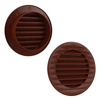 Afbeelding van MKK Ventilatierooster, buitenrooster Met insectengaas Wit, grijs, bruin, antraciet, baksteenrood 60, 70, 80, 90, 100, 120, 125, 150 mm Baksteenrood, Ø 120