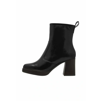 Afbeelding van Tamaris Enkellaarsjes met plateauzool, Dames, Maat: 39, Black Kunststof