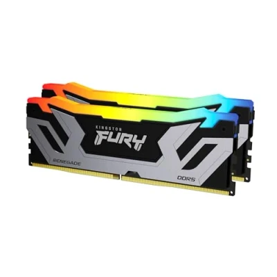 Afbeelding van Kingston 48GB 8400MT/s DDR5 CL40 CUDIMM (Kit of 2) FURY Renegade RGB Silver XMP