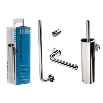 Afbeelding van Clou InBe accessoireset bestaande uit toiletborstel toiletrolhouder reserverolhouder en kledinghaak