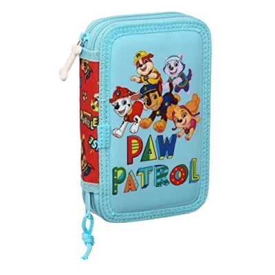 Afbeelding van Schooletui met Accessoires The Paw Patrol Funday Rood Licht Blauw (12.5 x 19.5 4 cm) (28 pcs)