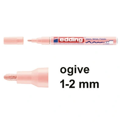 Image de Edding 751 marqueur peinture à encre laquée (1 2 mm ogive) rose pastel