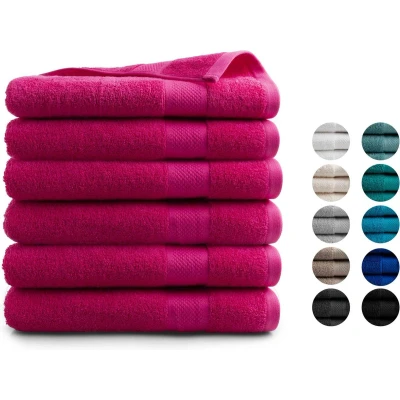 Afbeelding van Handdoek Hotel Collectie 6 stuks 70x140 roze