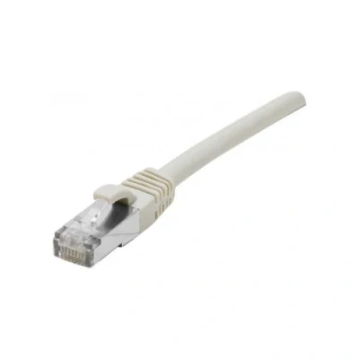 Image de deXlan Cordon de raccordement RJ 45 (M) pour 50 cm SFTP CAT 6a sans halogène, moulé, crochet gris