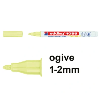 Image de Edding 4085 marqueur craie (1 2 mm ogive) jaune pastel