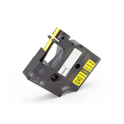 Afbeelding van vhbw Band compatibel met Dymo Rhino 4200, 5200, 6000 labelprinters, zwart op geel, krimpmantel, 6 mm