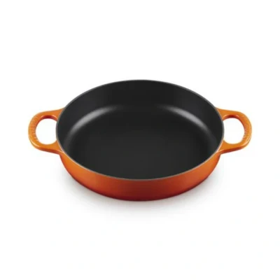 Afbeelding van Le Creuset Hapjespan Gietijzer Met 2 Handvaten Oranje 28 cm