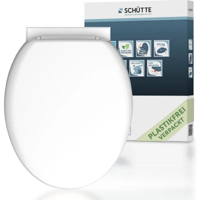 Afbeelding van SCHÜTTE WC Bril 10220 DUROPLAST Antibacterieel Soft Close Gelakt Wit