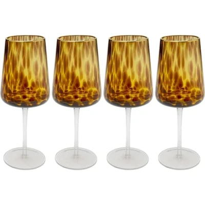 Afbeelding van Wijinglazen Caramel (4/set) Kare Design