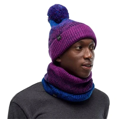 Afbeelding van Buff Masha Blossom gebreide nekwarmer voor dames, fleece, paars, één maat