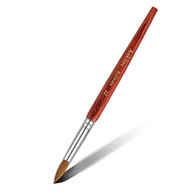 Afbeelding van Kolinsky Aokitec acrylpenseel, nagelborstel, nagelkunst voor uv geltoepassing/manicure/nageldecoratie, hoge duurzaamheid beginners en professionals (22#)