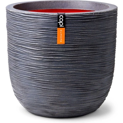 Afbeelding van Plantenbak Nature Rib 43x41 cm donkergrijs