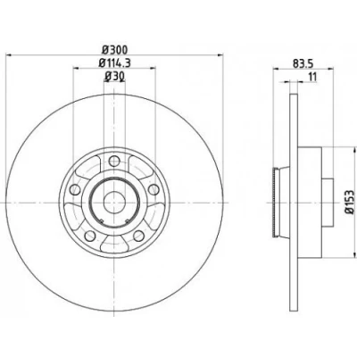 Afbeelding van TEXTAR PRO 92233103 Remschijf 300 11 05/05 114,3 volledig Gecoat Met ingebouwde magnetische sensorring, wiellager RENAULT: Talisman Grandtour