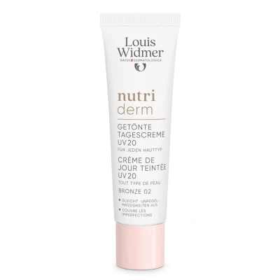 Afbeelding van Louis Widmer Nutriderm Getinte Dag UV20 02 Bronze ZP Crème 30ml