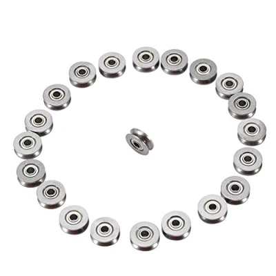 Afbeelding van 20 stuks miniatuur stalen geleidingskatrollen V623ZZ 3 x 12 4 mm voor railbewegingssysteem