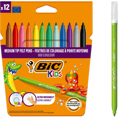 Afbeelding van Kleurstiften BicKids kid couleur medium assorti etui à 12 stuks