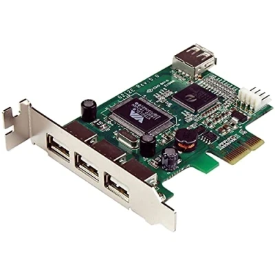 Afbeelding van StarTech.com PCI Express 4 poorts USB 2.0 High Speed Low Profile Interfacekaart 1 x interne (vrouwelijk), 3 externe (vrouwelijk) (PEXUSB4DP)