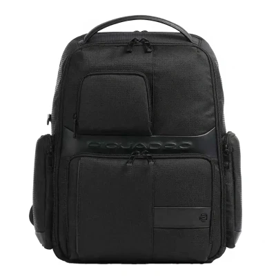 Afbeelding van PIQUADRO Laptop Rugzak met laptopvak Wollem Computer Backpack Black Zwart