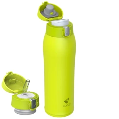 Afbeelding van AORIN Drinkfles van roestvrij staal, 18/8, 750 ml, dubbelwandig, BPA vrij, voor sport, school, outdoor