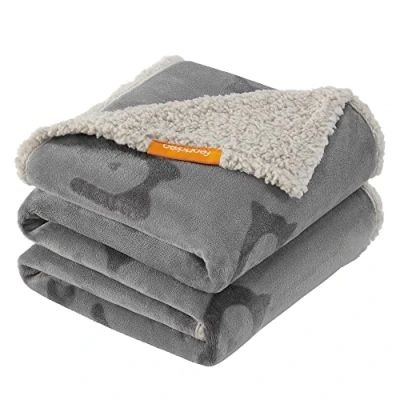 Afbeelding van FEANDREA Waterdichte Hondendeken Sherpa Fleece Hondenmat, Kattendeken, Grijs