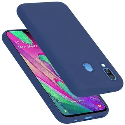 Afbeelding van Cadorabo Hoesje geschikt voor Samsung Galaxy A40 in LIQUID BLAUW Beschermhoes gemaakt van flexibel TPU silicone Case Cover
