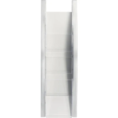 Afbeelding van Folderhouder Helit wand 4x1/3 A4 zilver