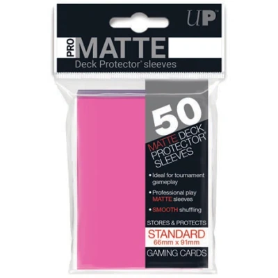 Afbeelding van Speelgoed Kaartspel Sleeves Pro Matte Bright Pink D12