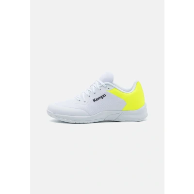 Afbeelding van Kempa Kourtfly Three Handbalschoenen, Dames, Maat: 40.5, White/fluo yellow Textiel/ synthetisch