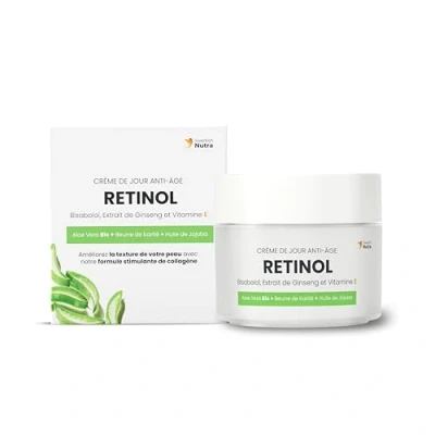 Afbeelding van Swedish Nutra Anti Aging Retinol Day I Hydrated &amp; Gladde Cutaanse behandeling Bisabolol, vitamine E, biologische aloë vera, sheaboter, jojoba olie die ik in Zweden heb gemaakt 50 ml
