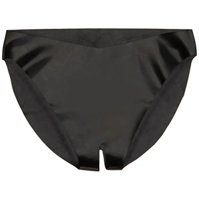 Afbeelding van Rimba Latex Play damesslip met open kruis zwart S