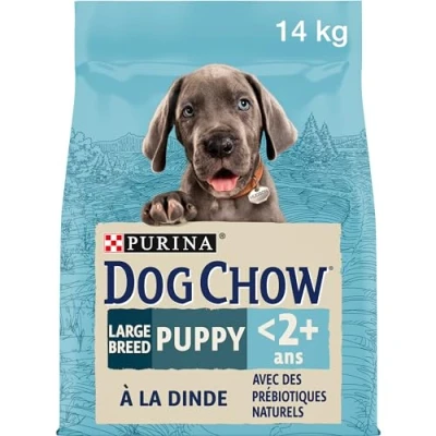 Afbeelding van 12 kg + 2 Gratis! 14 PURINA Dog Chow droogvoer Puppy Large Breed Kalkoen