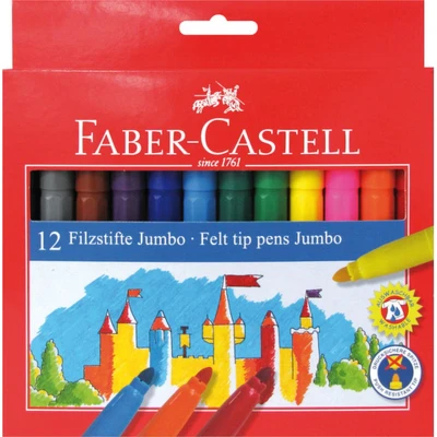 Afbeelding van Faber Castell 12 Jumbo Viltstiften Setjes
