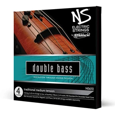 Afbeelding van D&#039;Addario NS610 E Traditional bas set 3/4 Scale, Medium Tension Snarenset voor 4 string basgitaar