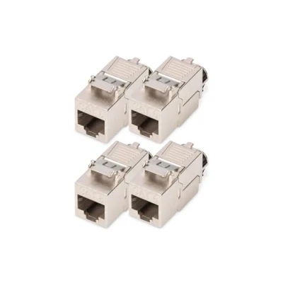 Afbeelding van Digitus DN 93816 4 RJ45 inbouwmodule Keystone CAT 8.1