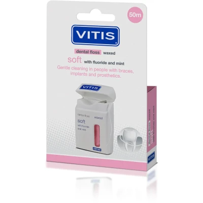 Afbeelding van Vitis Floss Waxed Expanding Fluoride Mint