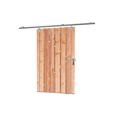 Afbeelding van Tuindeur schuifsysteem Red Class Wood H195 x 130 cm