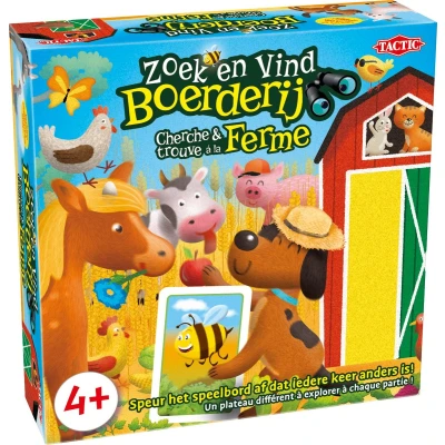 Afbeelding van Tactic Zoek en Vind Boerderij Kinderspel met speelfiguren vanaf 4 jaar
