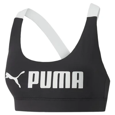Afbeelding van Puma MID Impact FIT BRA Sportbh met medium support, Dames, Maat: XL, Black