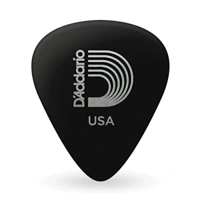 Image de D&#039;Addario 1CBK4 25 Médiators guitare Celluloïd noirs, pack de 25, Medium